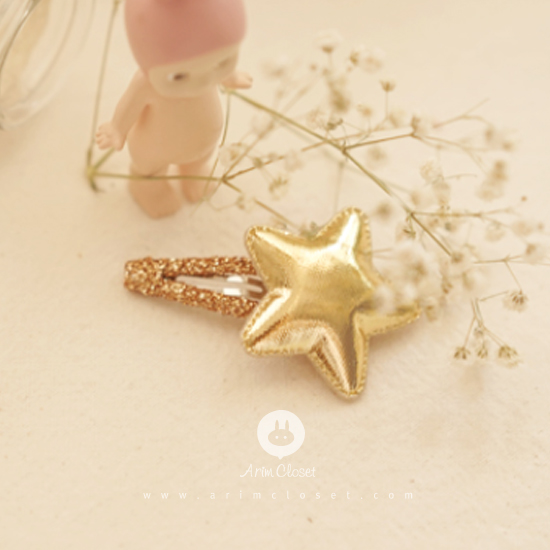 [4차제작] 내 마음속 반짝이는 별하나 - bling gold star pin