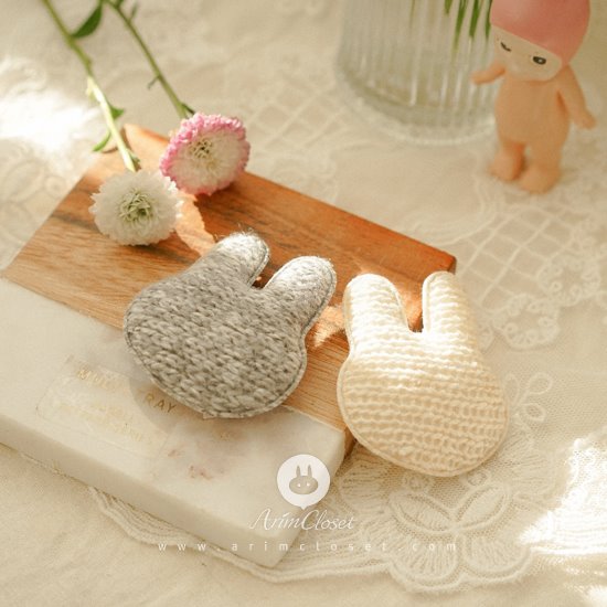 [28차제작]포근나라 토끼 공주님 &gt;.&lt;  - baby rabbit knit pin