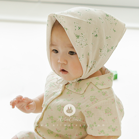 [3차입고] 쪼꼬미와 작은 발걸음 맞추기 :) - baby organic style flower cotton scarf