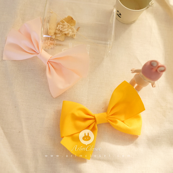 [6차제작]오늘은 뽀얌이랑 내일은 귀욤이랑 - pink &amp; yellow ribbon pin