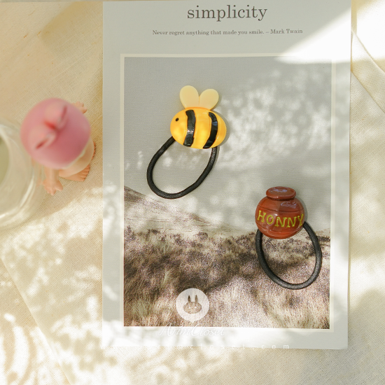 귀여운 꿀벌아 안녕 ?! - Bees and honey chou chou (2ea 1set)