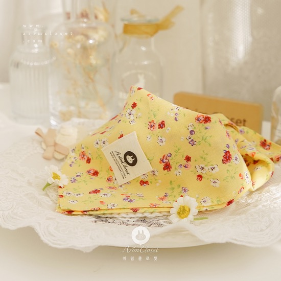 알록달록 꽃들에 물드는 이야기 - colorful flower baby cotton scarf (45X45)