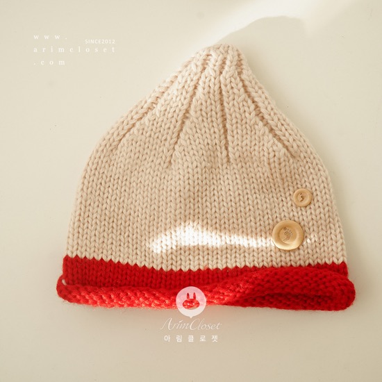 쪼꼬미가 두고 간 젖병 - baby knit hat