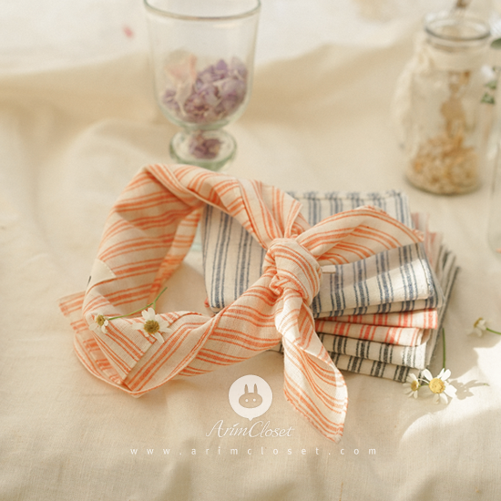 쪼꼬미가 좋아하는 스윗한 롤리팝 &gt;.&lt; - 4color stripe petit scarf (45x45)
