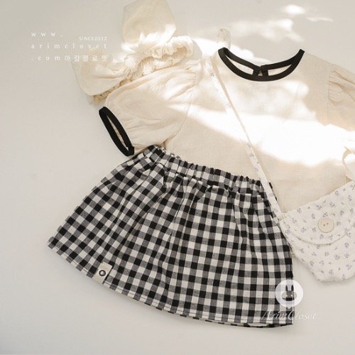 [3차제작] 두근거리게 만드는 쪼꼬미 - black check bloomer skirt